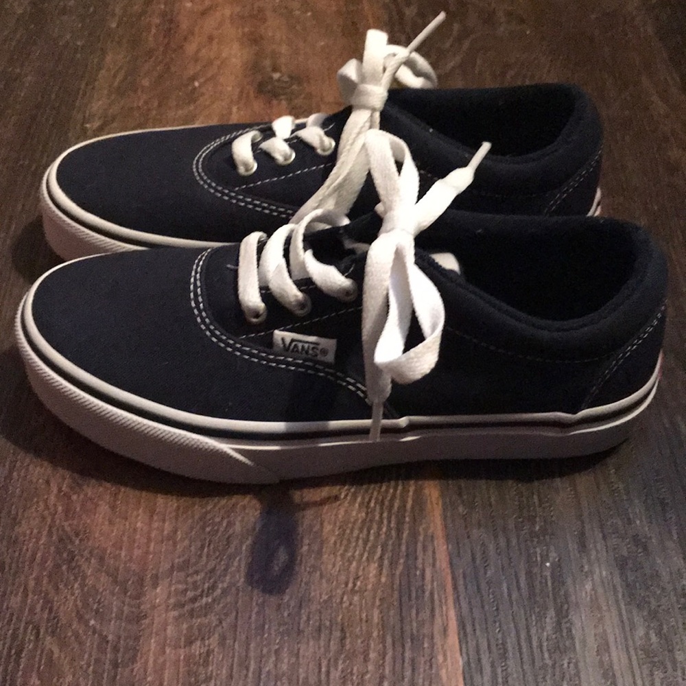 🔘 NWT - canvas dress blue/white VANS - size 2